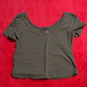 SO Women's Dark Green Crop Top
